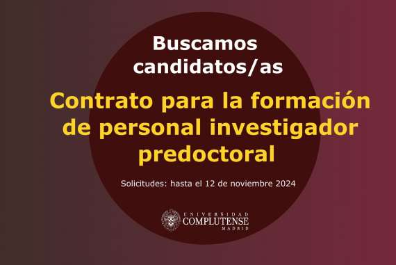 Buscamos candidatos - Contratos para la formación de personal investigador predoctoral